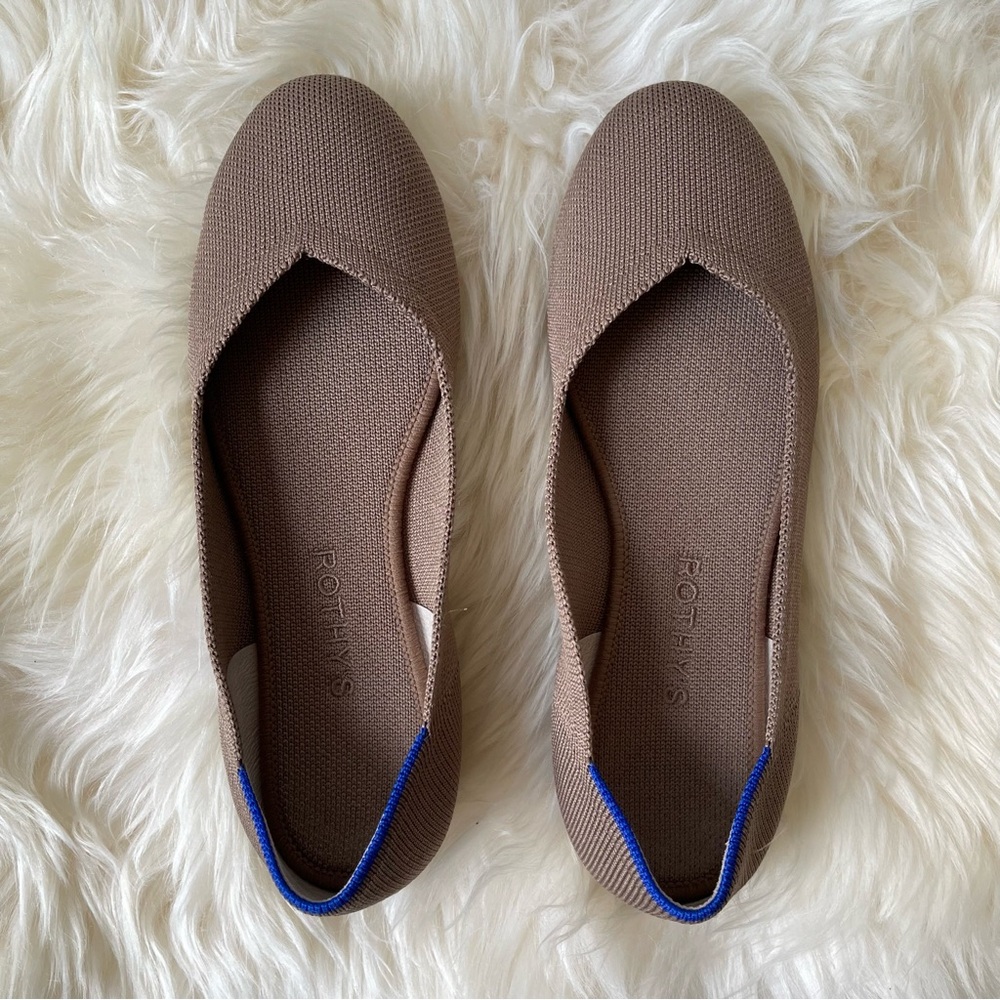 Rothy's The Flat Portobello Brown Women’s Flats Size 7.5 - Picture 2 of 9